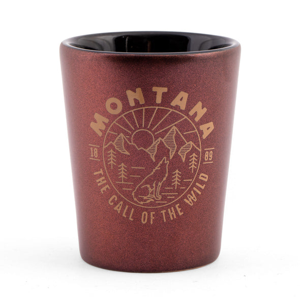 Call of The Wild Shot Glass in Bronze