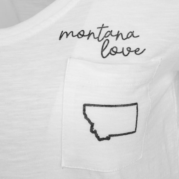 Montana Love Pocket Tee in White