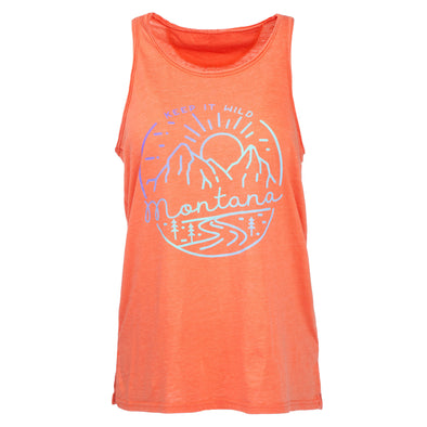 Keep It Wild Burnout Tank in Coral