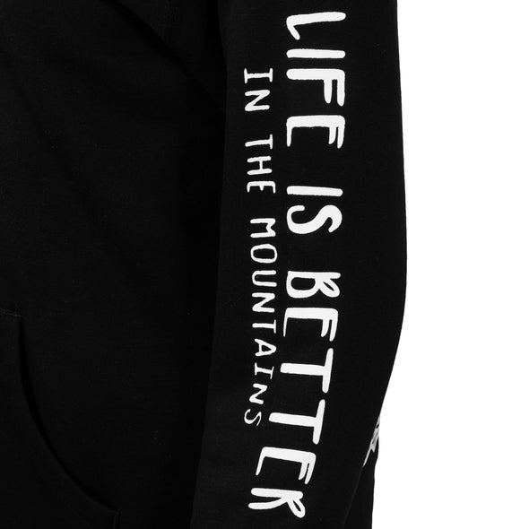 Better in The Mountains Hoodie in Black