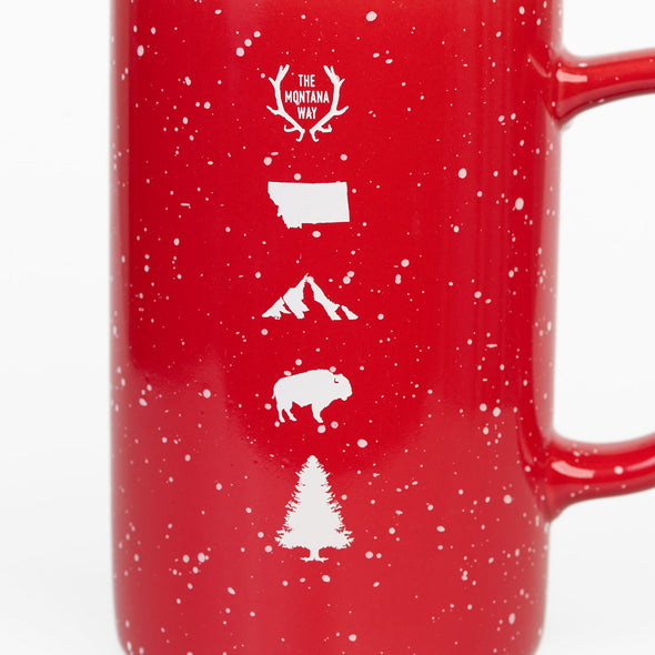 The Icons Tall Camper Mug in Red is