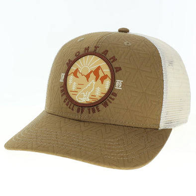 Call of The Wild Quilted Trucker in Brown/Khaki