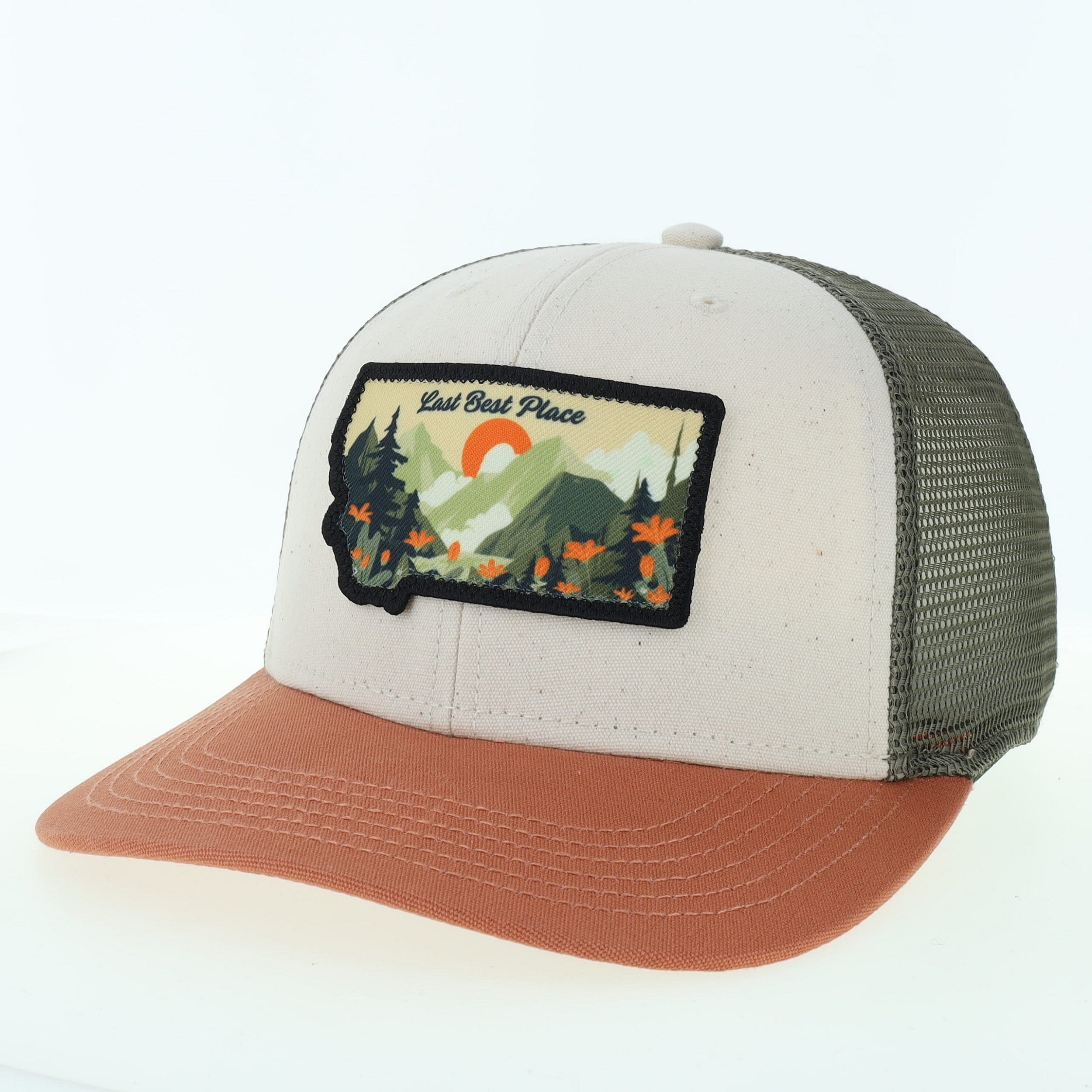 Last Best Place Snapback in Stone Bronze Olive