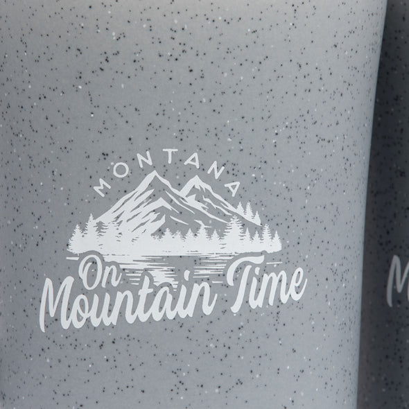 On Mountain Time Speckle Mug in Grey