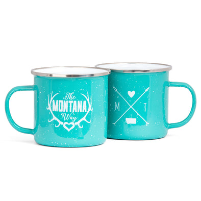 Mountain Vibes Camp Cup in Teal