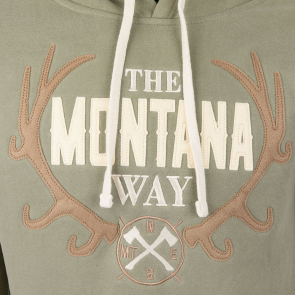 The Logo Applique Hoodie in Sage
