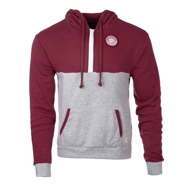 Est. MMXIV 1/4 Zip in Maroon/Grey