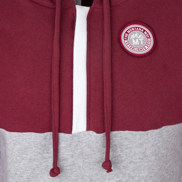 Est. MMXIV 1/4 Zip in Maroon/Grey