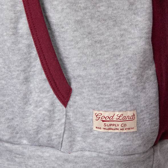 Est. MMXIV 1/4 Zip in Maroon/Grey