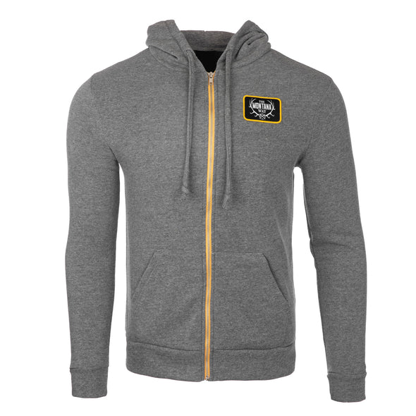 The Logo Full Zip Patch Hoodie in Graphite