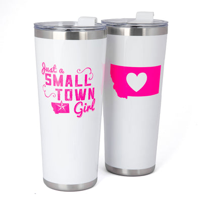 Small Town Girl Stainless Steel Tumbler in White