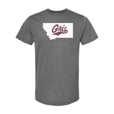 Griz State of Mind Tee in Charcoal