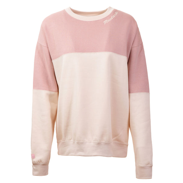 Simply Montana Two-Tone Crew in Pink/Cappuccino