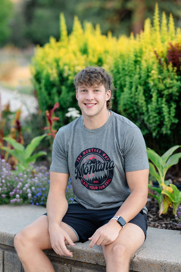 Montana U.S.A. Tee in Oxford Heather