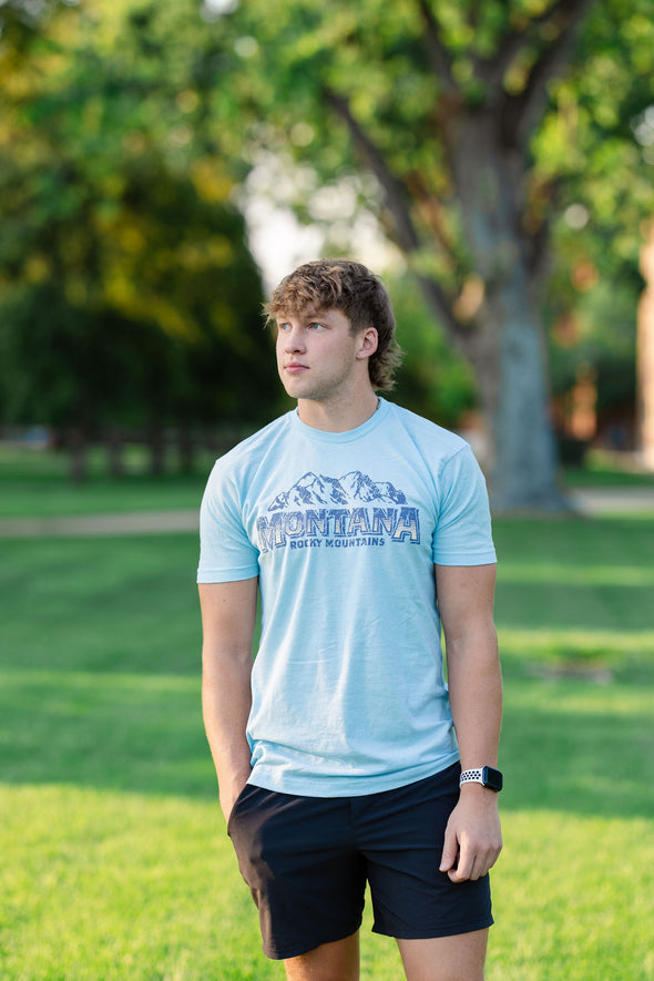 Rocky Mountain Original Tee in Baby Blue