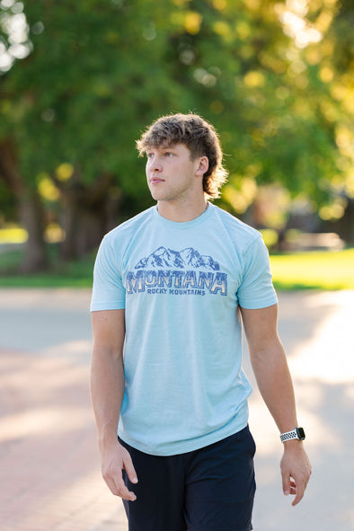 Rocky Mountain Original Tee in Baby Blue
