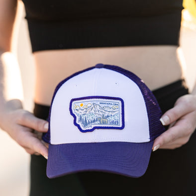 Montana U.S.A. Snapback in White/Purple