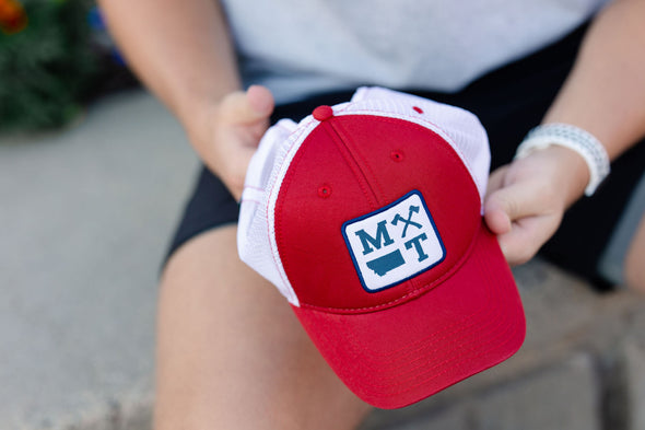 The Icons Trucker in Scarlet/White