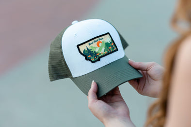 Last Best Place Snapback in White/Olive