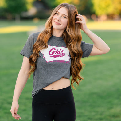 Griz State of Mind Tee in Charcoal