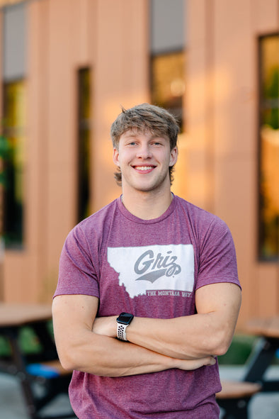 Griz State of Mind Tee in Maroon
