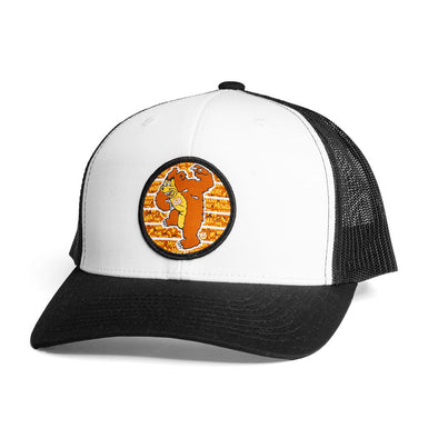 Vintage Circle Snapback in Black/White/Black
