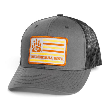 The Griz Flag Snapback in Charcoal/Black