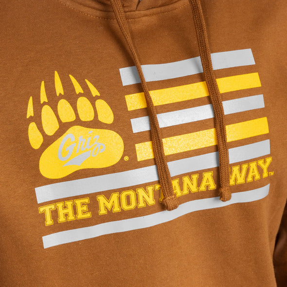 The Griz Flag Hoodie in Dark Copper