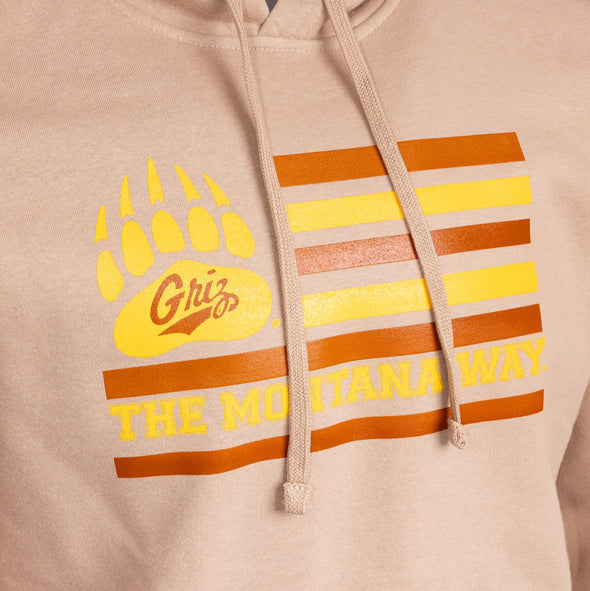 The Griz Flag Hoodie in Desert Tan