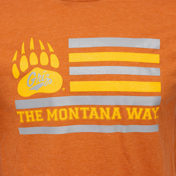 The Griz Flag Tee in Copper