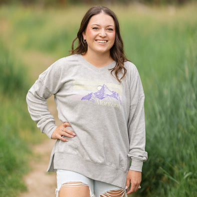TMW V-Neck Crew in Grey