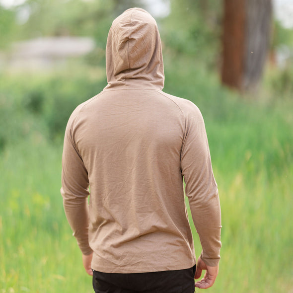 Montana U.S.A. Hooded Long Sleeve Tee in Walnut