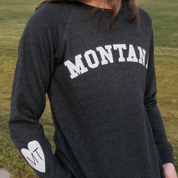 Montana Love Crew in Charcoal