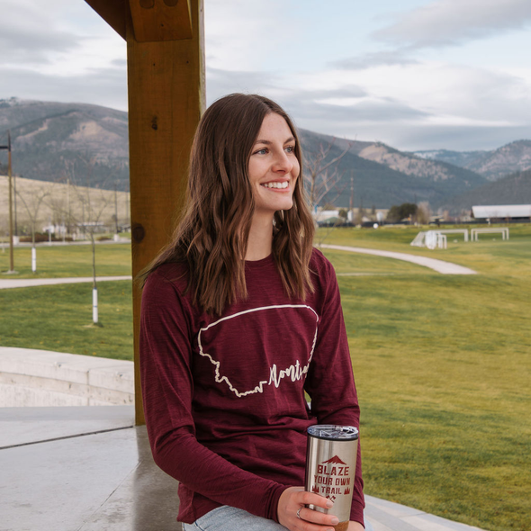 Simply Montana Long Sleeve Slub in Wine