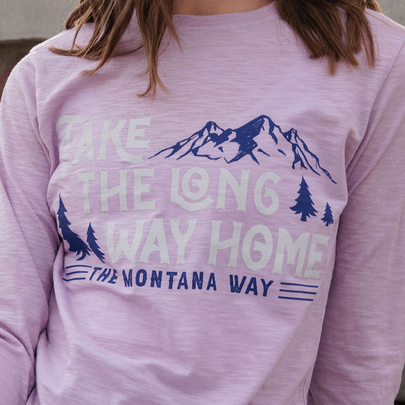 Long Way Home Long Sleeve Slub in Lilac