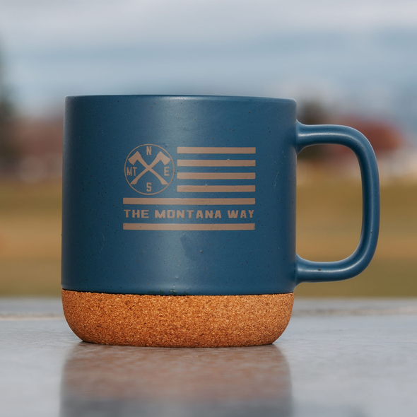 Live The Montana Way Coaster Mug in Navy