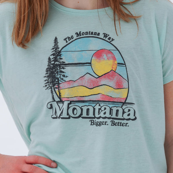 Bigger. Better. Dolman Tee in Mint Heather