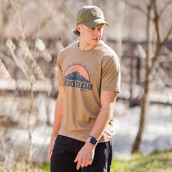 Last Best Place Tee in Walnut Heather