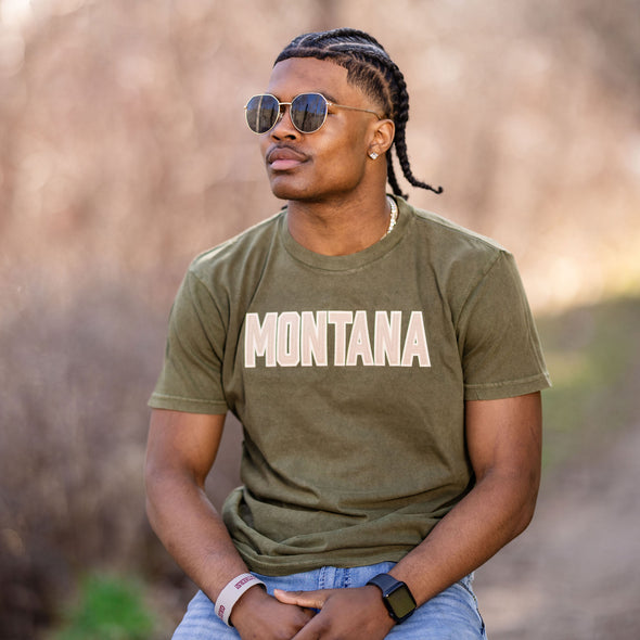 It's a Montana Thing Applique Tee in Vintage Olive