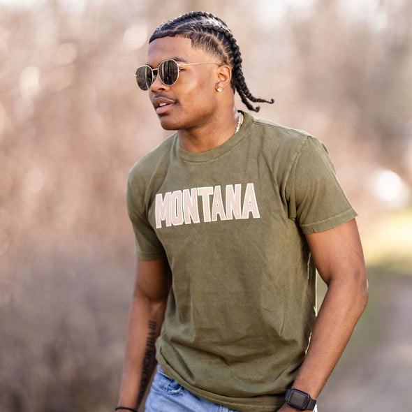 It's a Montana Thing Applique Tee in Vintage Olive