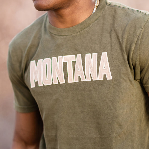 It's a Montana Thing Applique Tee in Vintage Olive