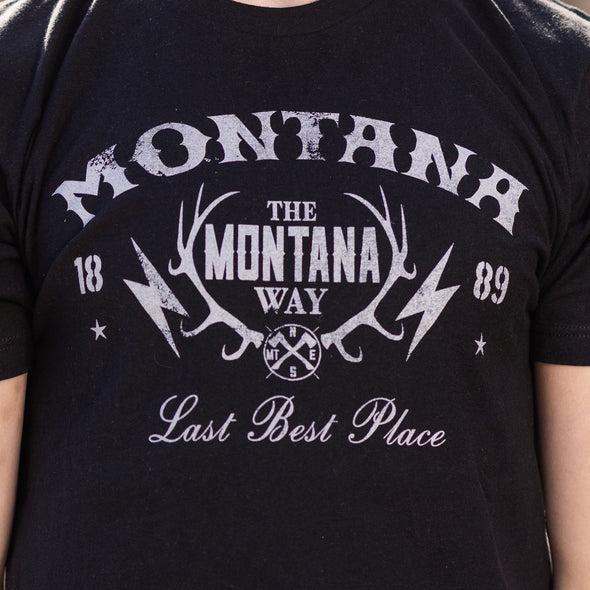 The Logo Lightning Tee in Black