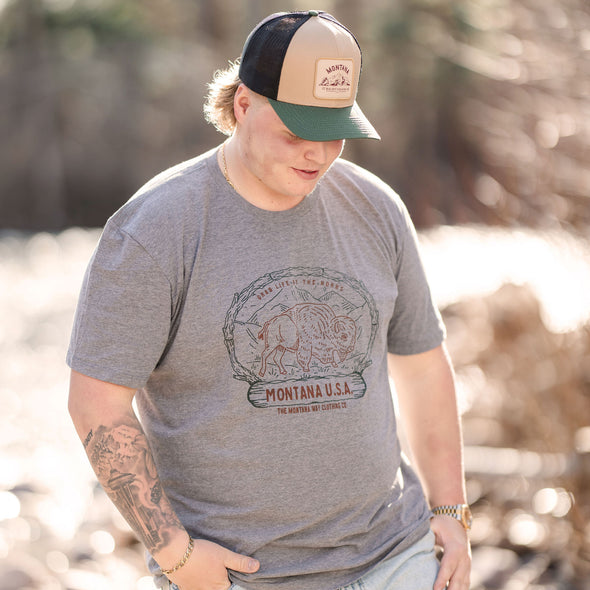 Grab Life Tee in Graphite Heather