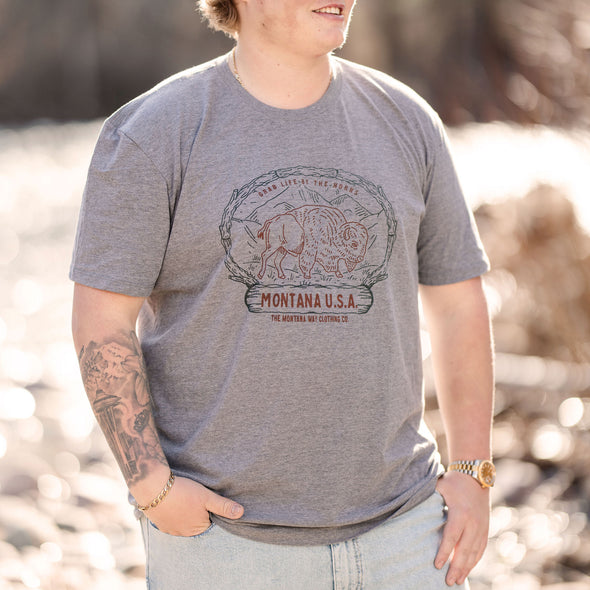 Grab Life Tee in Graphite Heather