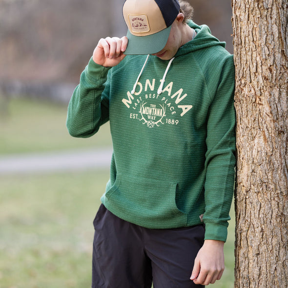 The Logo Hood in Forest Green