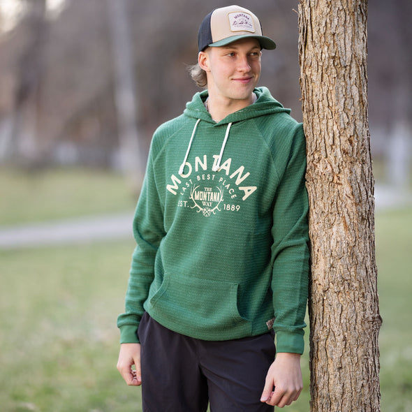The Logo Hood in Forest Green