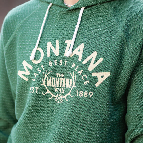 The Logo Hood in Forest Green