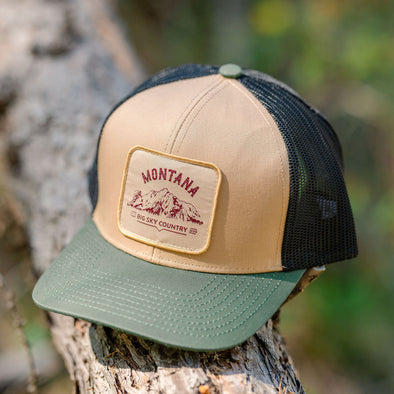 Big Sky Country Snapback in Khaki/Green/Black