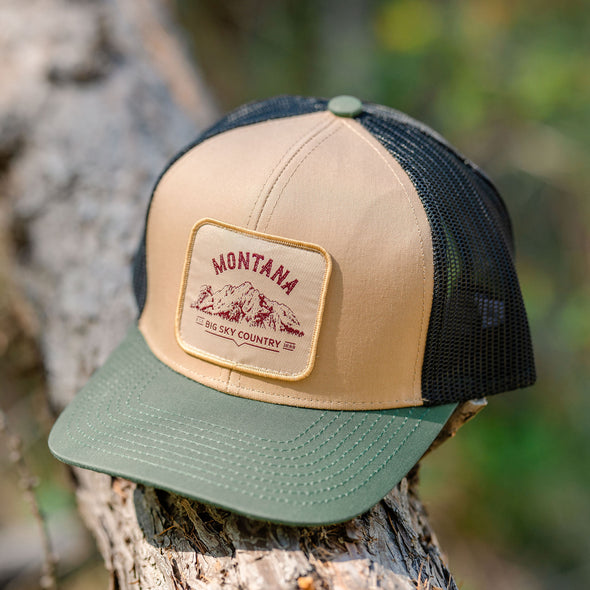 Big Sky Country Snapback in Khaki/Green/Black