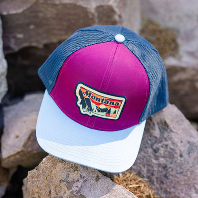 The Great State Snapback in Light Blue/Mauve/Royal